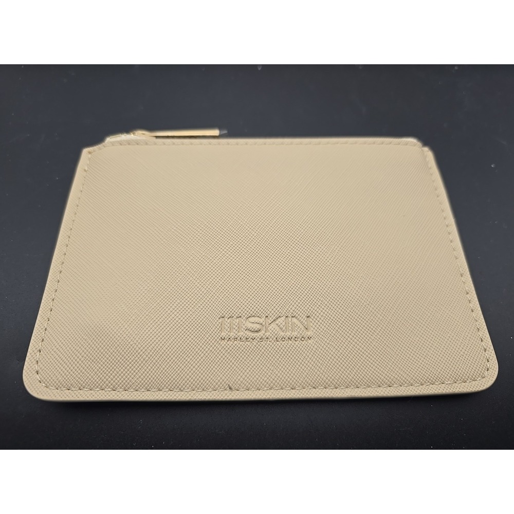 111Skin Harley St London Beige‎ zip top Case Jetsetter 4x6" Pouch Makeup Bag